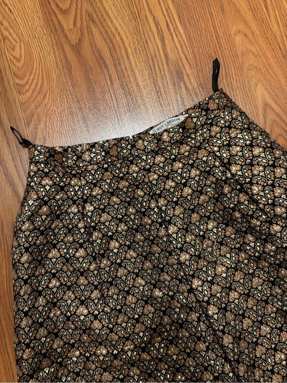 1960s Floral Metallic Brocade Skirt - Picture 2 of 9